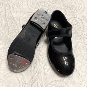 Soffeet Black Tap Dance Shoes for Kids